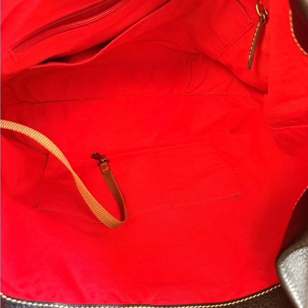 Dooney and Bourke Pebble Grain Leather Logo Lock Shoulder Bag - Picture 10 of 14